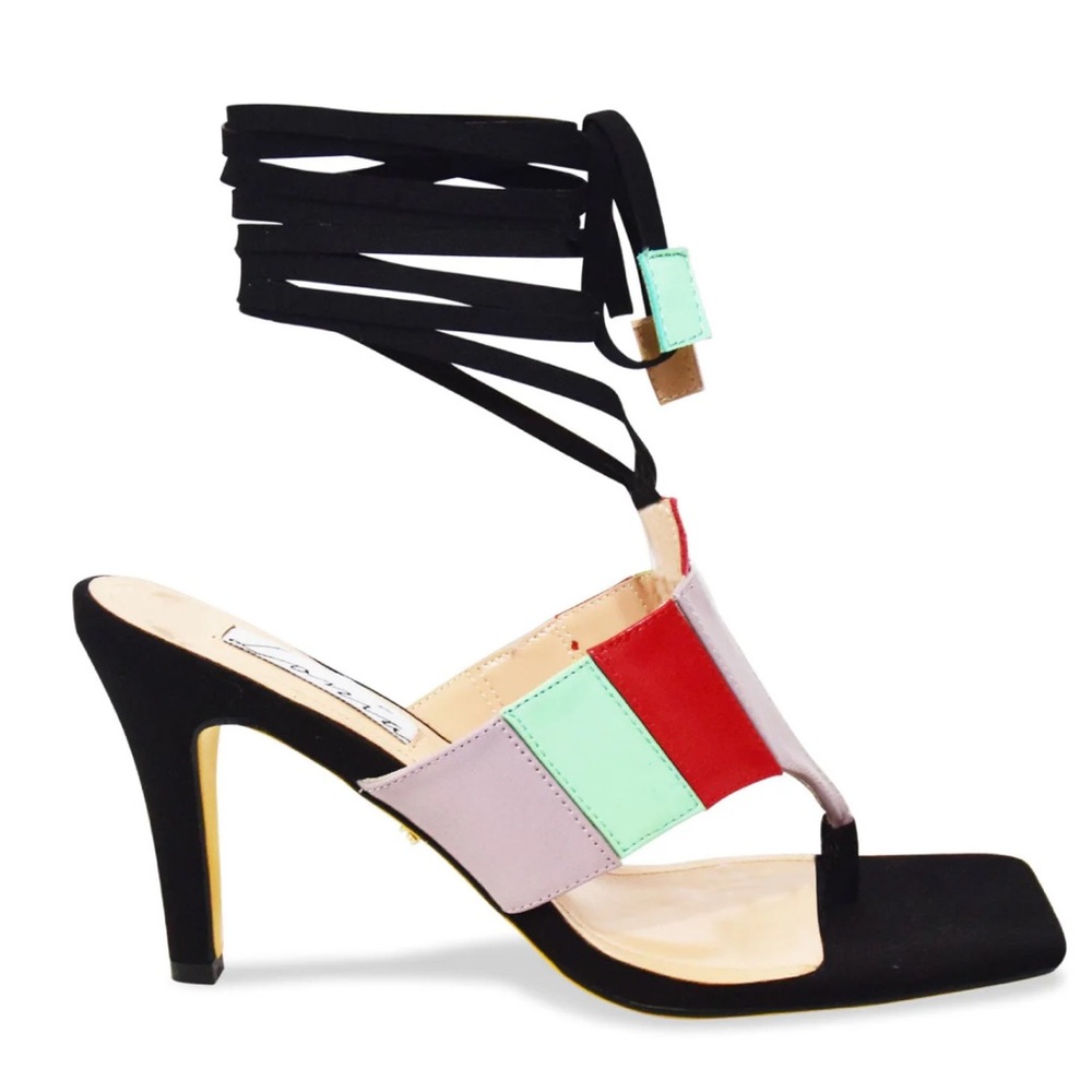Lonia Shoes | Open Toe Lace Up Heeled Sandals